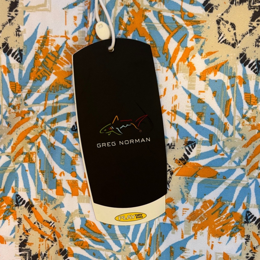 Greg Norman Collection Multicolor Pattern Polo - Picture 2 of 6